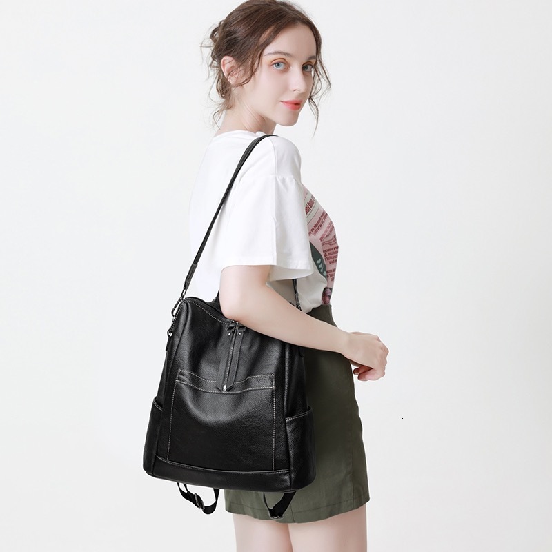Designer Bag Cowhide Backpack For Women Luxury Bag 2025 New Fashion High-end Dual-use Backpack Casual Versatile Large Capacity Genuine Leather School 