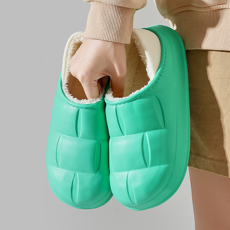 2025 New Waterproof Slippers Women, Autumn Winter Home Internet Celebrity Thick Sole EVA Cotton Slippers, Warm and Suitable for Outdoor Wear ddmymarke