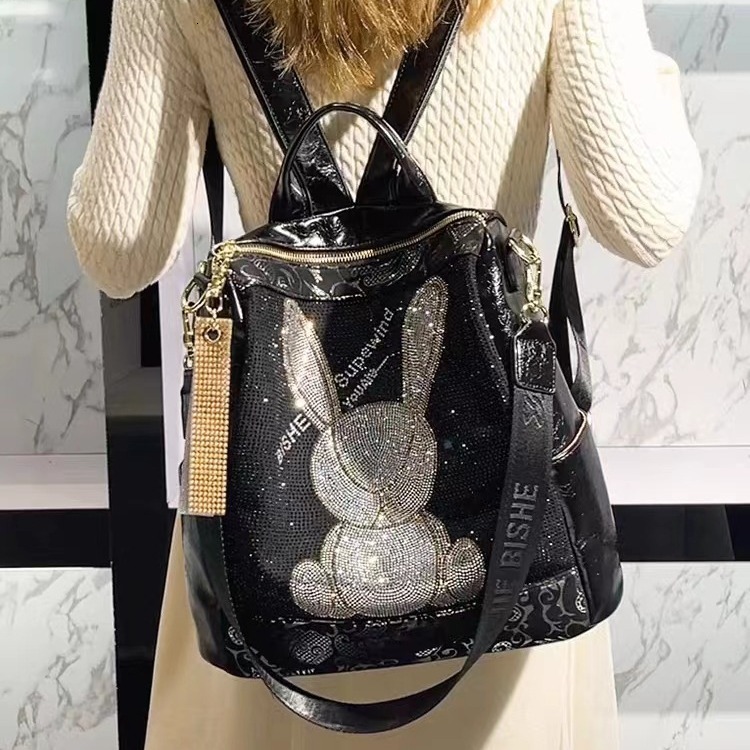Designer Bag Hot Rhinestone Bag 2025 New Versatile Fashion Trend Women's Bag Genuine Leather Backpack Women's Crossbody Bag Luxury Bag High-