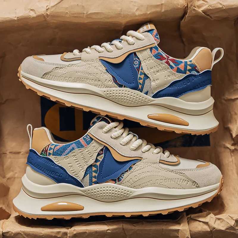 Mens Shoes 2025 Spring New Casual Versatile Comfortable Fashion Trend Niche Nonslip WearResistant Retro Sneakers Z250930