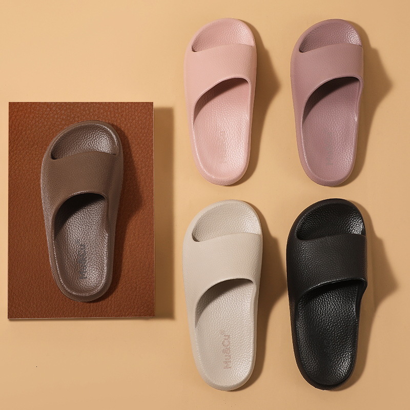 EVA Women's Slippers Men's Summer Bathroom Indoor Home Use Bath Non-Slip Leather Texture Odor-Free Couple Soft Sandals ddmymarket