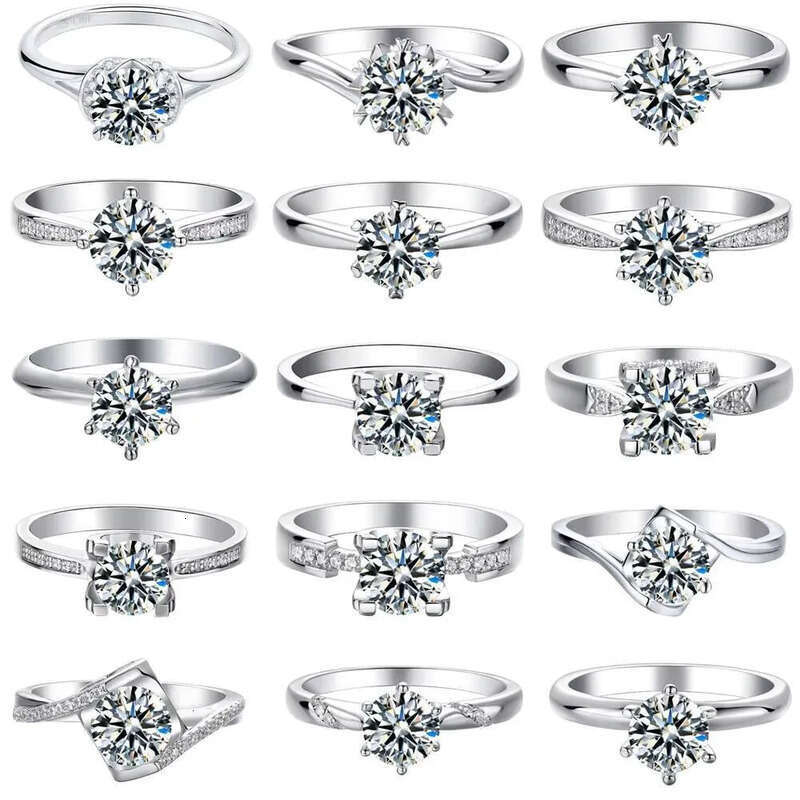 Custom Setting Shanks Dia Builder Magnetic Design Engagement Wedding Rings Set Trendy Moissanite Display Sample Selling Tool