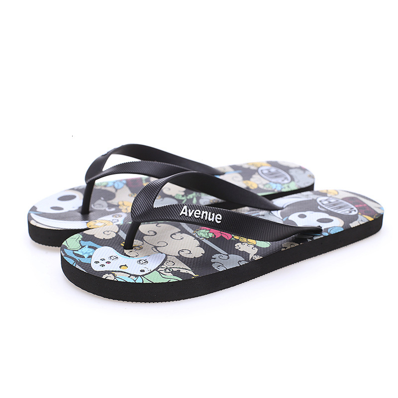 Summer Slippers Korean Style Trendy Non-Slip Flip-Flops 2025 New Fashion Outdoor Personality Men's Beach Shoes ddmymarket