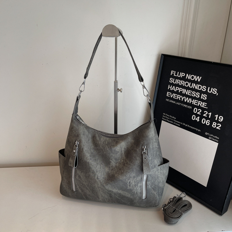 New frosted women's crossbody bag luxury bag autumn and winter handbag niche large capacity commuting bag designer bag shoulder bag