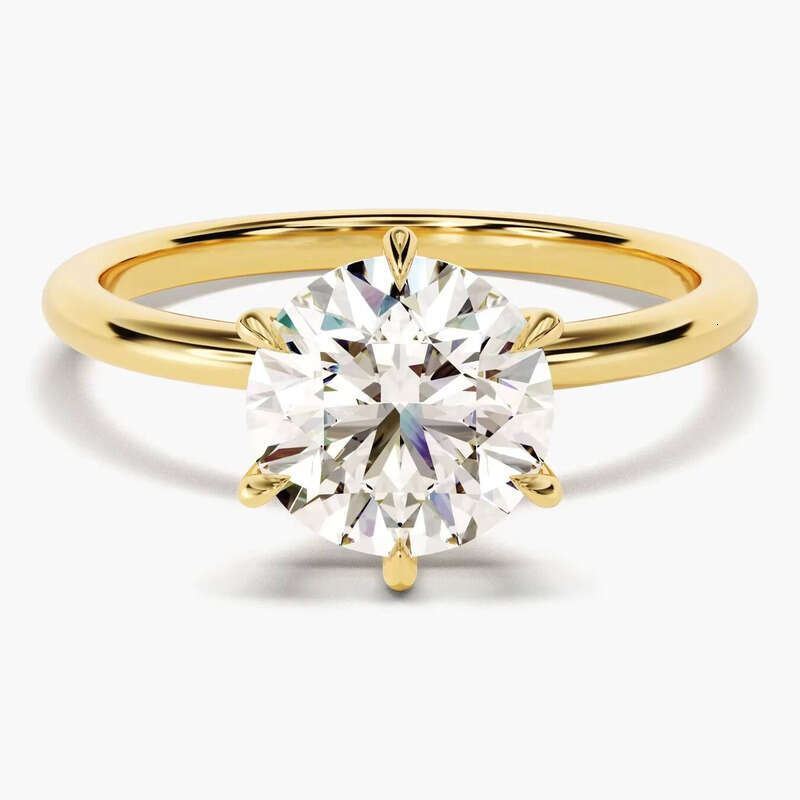 Gold-Plated Sterling Silver Radiant Pear Oval Cut Solitaire Moissanite Women's Engagement Ring