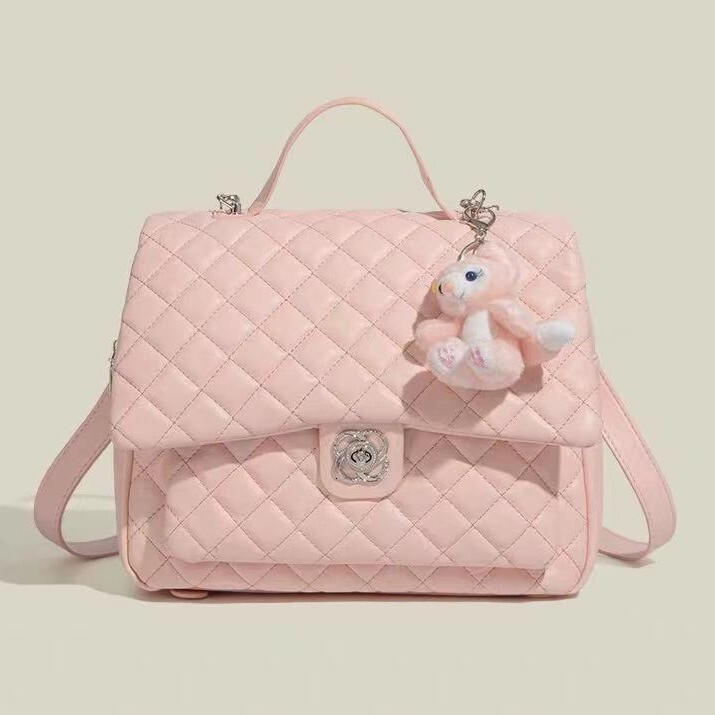 Designer Bag Niche Academy Style Camellia Backpack For Women 2025 New Spring Fashion Versatile Luxury Bag Quilted Backpack