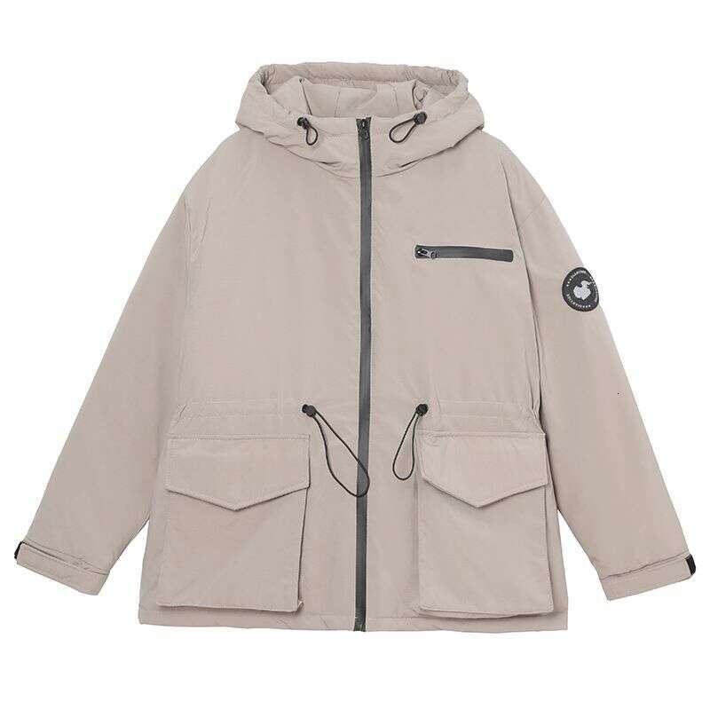 Cotton Clad Women's Winter New Korean Version Short Thick Military Style Assault Suit Loose Hooded And Cotton