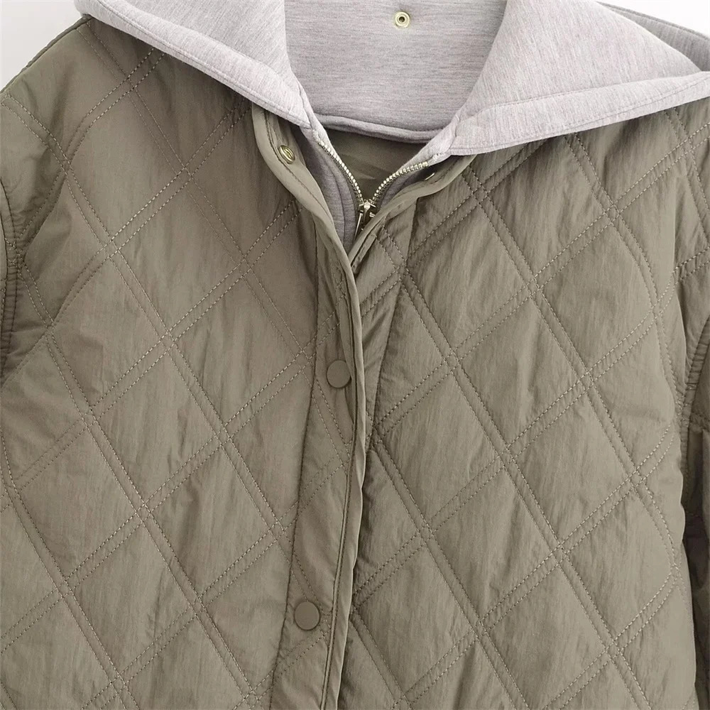 2024 AutumnWinter Product Fashion Casual Womens Round Neck Loose Long Sleeve Hooded Jacket Top 250930