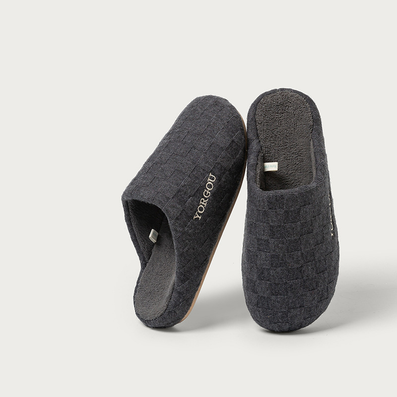Designer shoes free shipping thick soled autumn and winter non slip indoor breathable keep warm cotton slippers for men and women grey coffee yellow