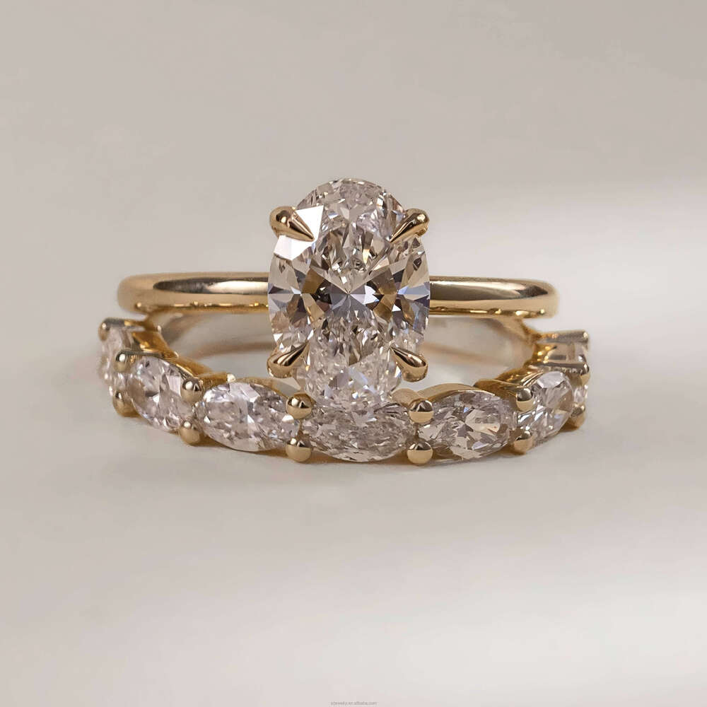 Telula 14k Gold D Color VVS Excellent 1CT 2CT Lab-Grown Engagement IGI Certified Women's Synthetic Ring