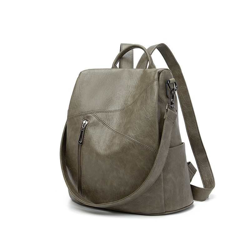 Luxury Bag Designer Bag Korean Style Backpack For Women New 2025 Summer Versatile Soft Leather Backpack Large Capacity Casual Anti-theft Travel Bag Mu