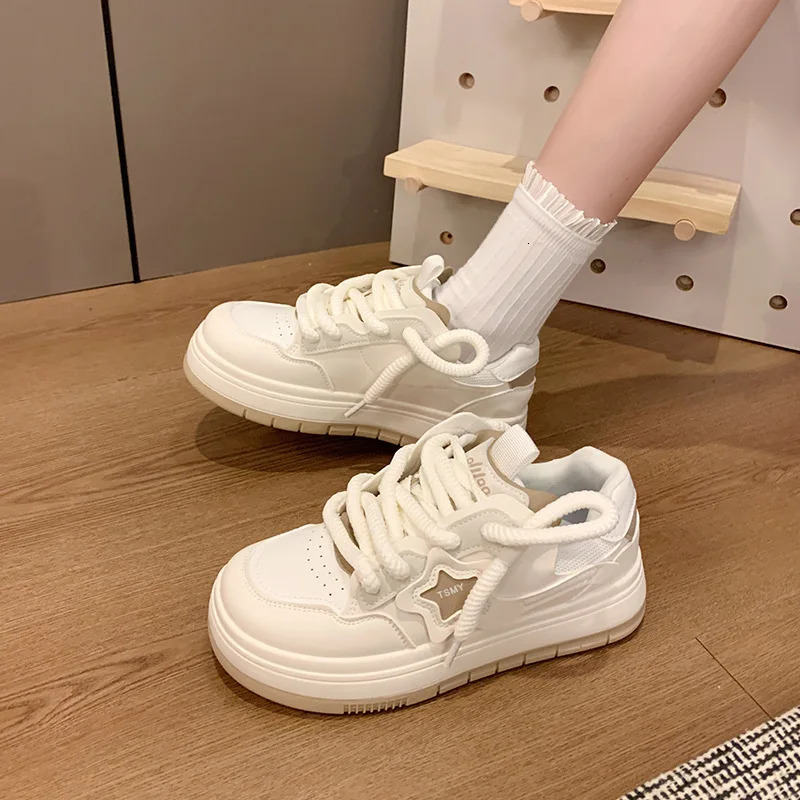 Star Lace Up Skateboard Flat Women Platform Sneakers Tennis Jogging Sneakers Outdoor Comfortable Running Sports Shoes 250930