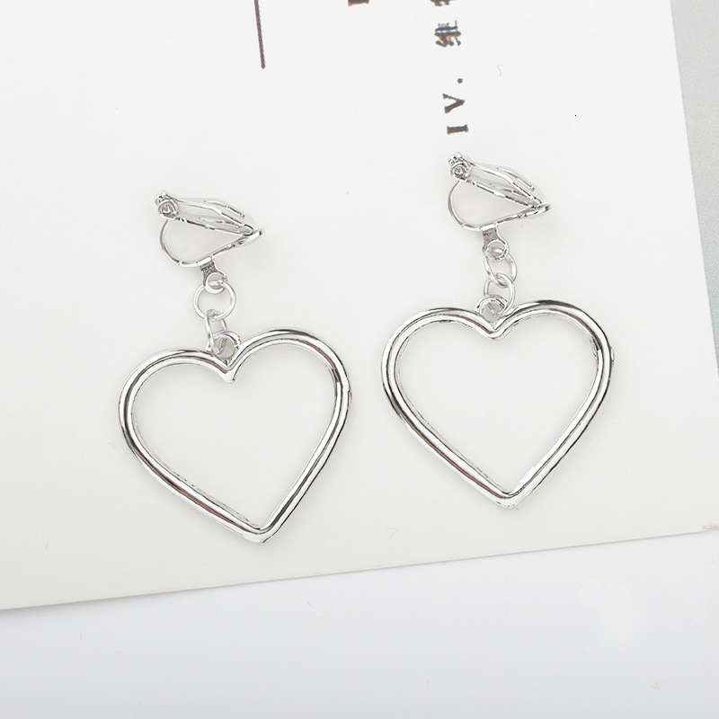 Fresh Ear Jewelry Haruku Hollow Heart Soft Girl Women's Stud Earrings