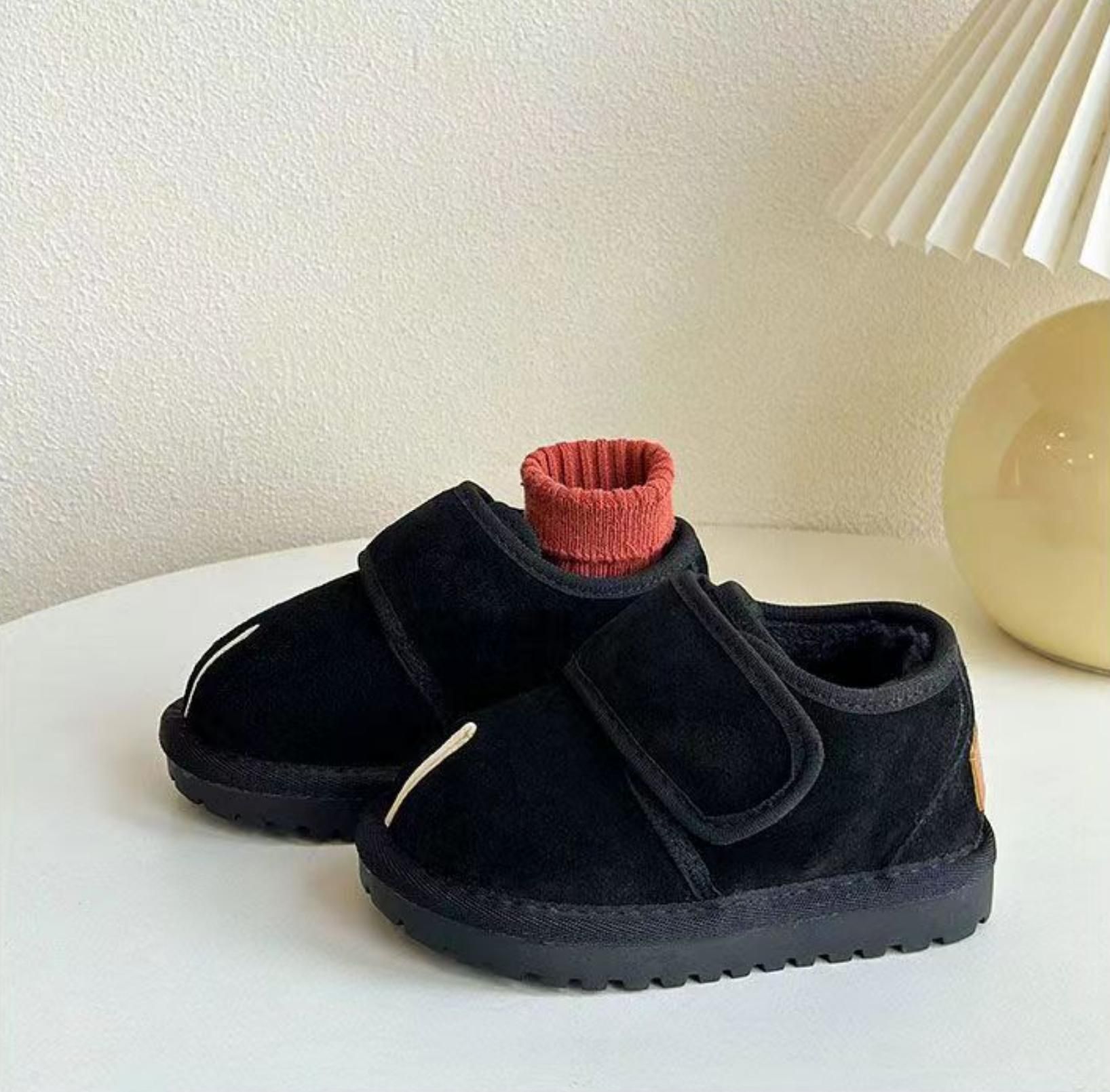 Kids Winter Snow Boots Warm Plush Toddler Shoes Children Kidszworld Boys Girls Anti-slip Rubber Sole Baby Sneakers Infant Boots Sizes 17-28 K0041