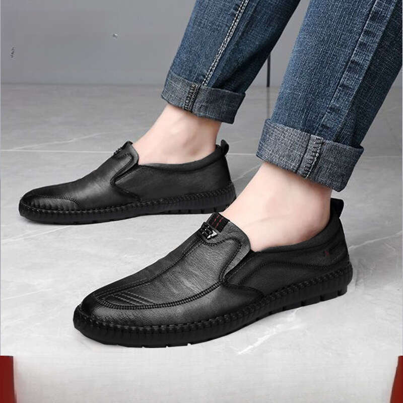 100% Full Cowhide Special Price Men's Work Leather Soft Sole Non-Slip Business Casual Shoes 17 26