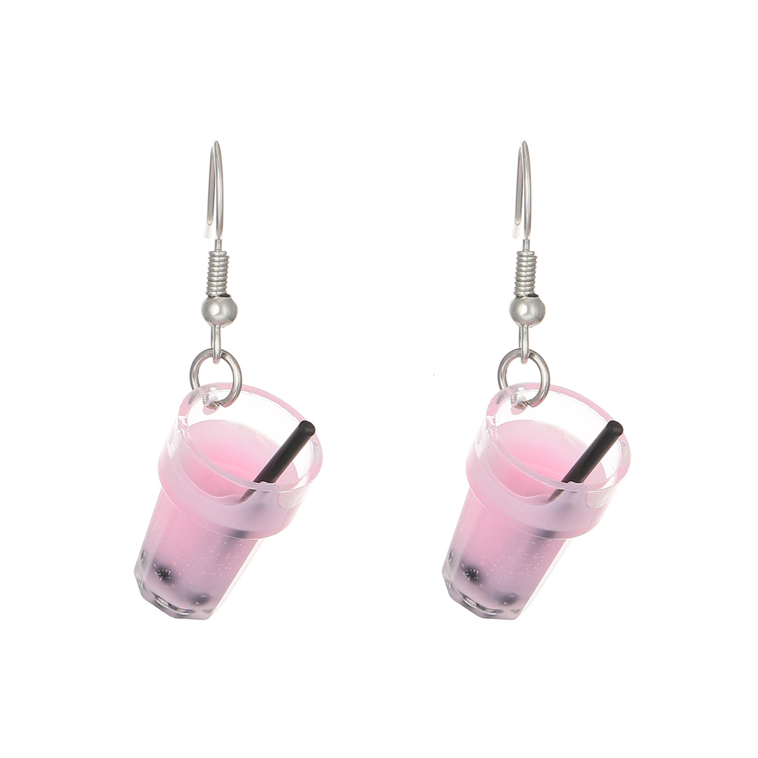 Japanese and Korean Fashion Pearl for Women, Ins Style Creative Milk Tea Cup Earrings, Internet Celebrity Earrings