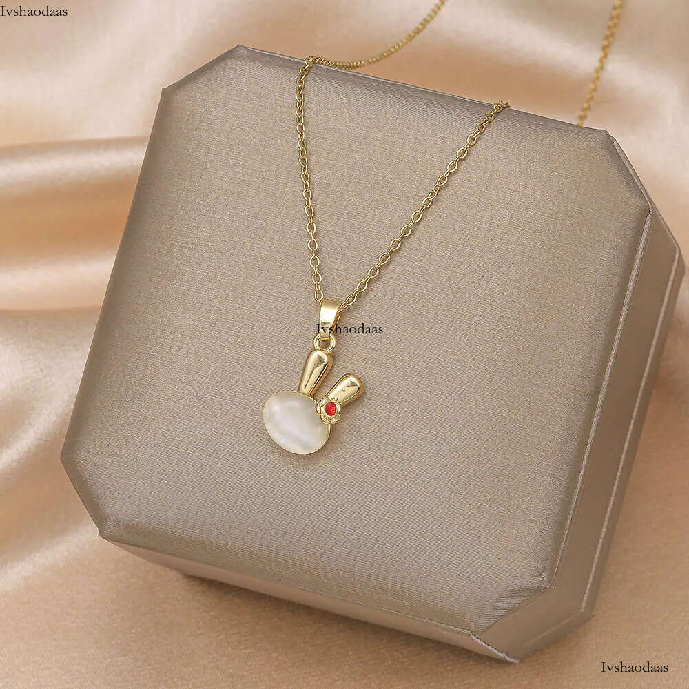 stainless steel clover necklace gold dia butterfly fashion star moon pendant women's clavicle chain jewelry