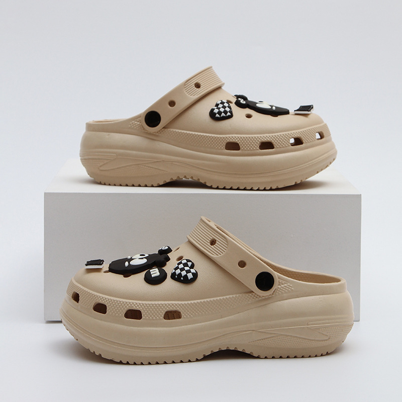 New Thick-Soled Height-Increasing 6cm Clogs Women, Summer Fashionable Casual Lightweight Non-Slip Wearable Outdoor Sandals for Men ddmymarket