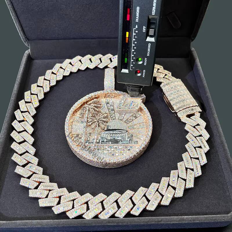 Lifeng Jewelry Advanced Customize Iced Out Diamond Moissanite Pendant Solid 925 Silver Men Hiphop Pendant