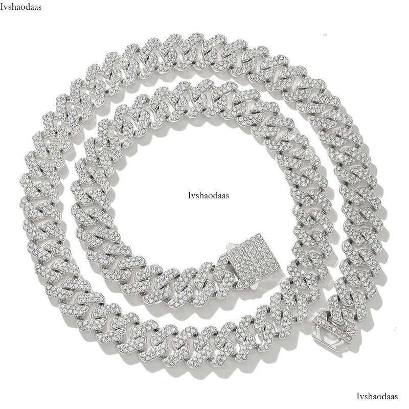 15mm Full Dia Chain Men's Miami Cuban Necklace Fashion Hip Hop Unisex Designer Jewelry y