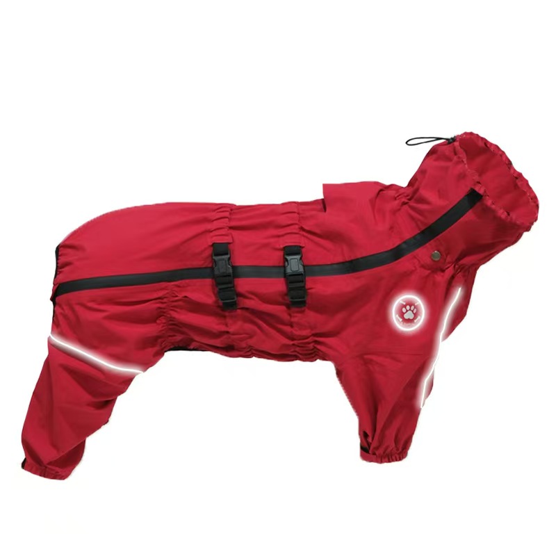 K3119 Cross-border wholesale dog four-legged raincoat large dog waterproof windproof jacket Golden Retriever Alaskan pet outdoor raincoat