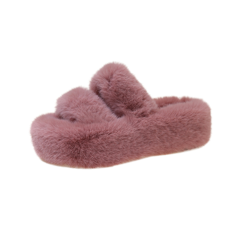 Designer shoes free shipping Autumn and winter outdoor home fashion classic 2cm 4cm 7cm thick bottom warm cotton mop for women size 35-42 black pink b