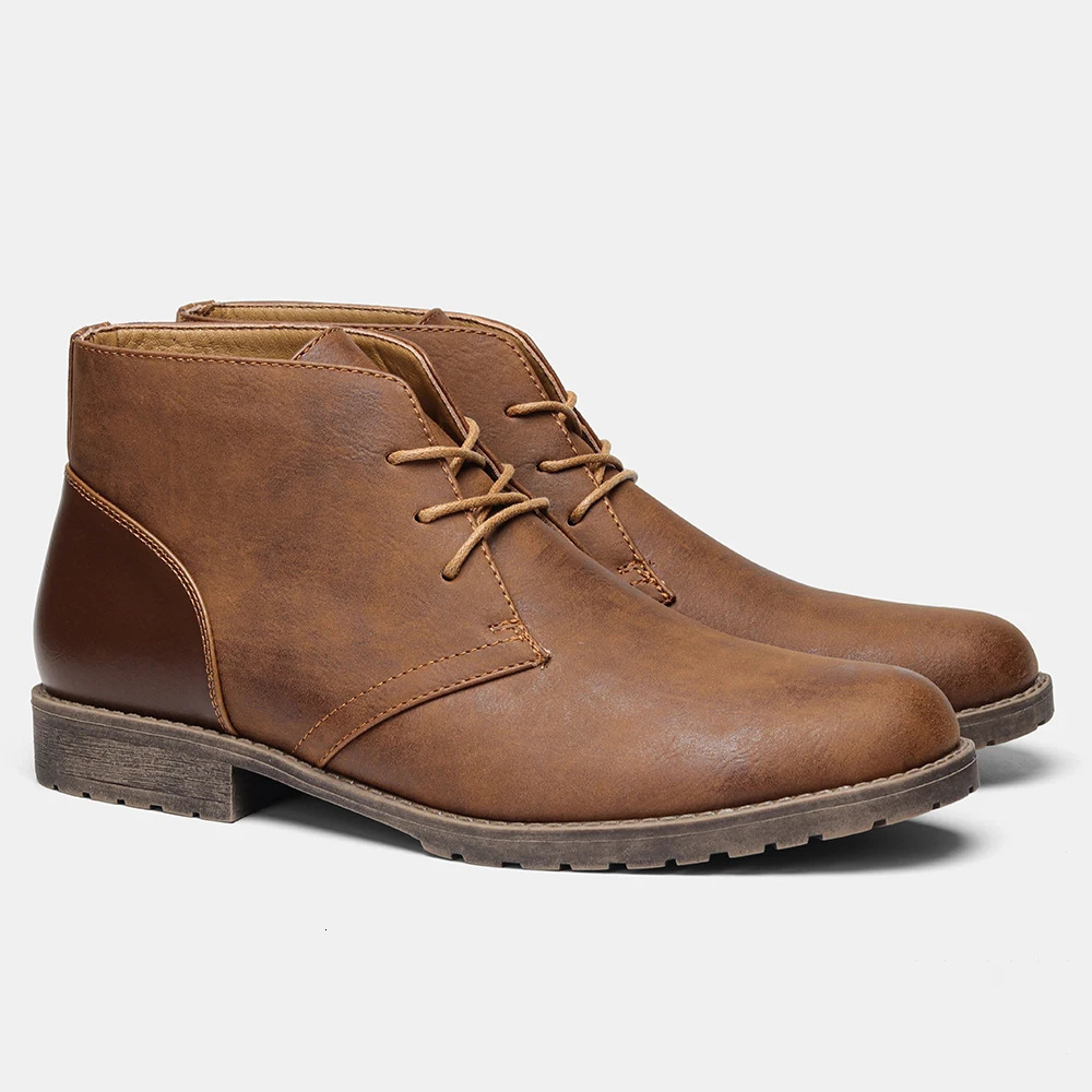 Retro American Style Men Desert Boots Ankle Boots Vintage Casual Leather Boots for Men 250930