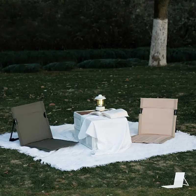 Portable Lazy Camping Beach Chair Folding Lounge Chair For Camping Park Lawn Picnic Casual Set With Backrest And Carryon Bag J250930