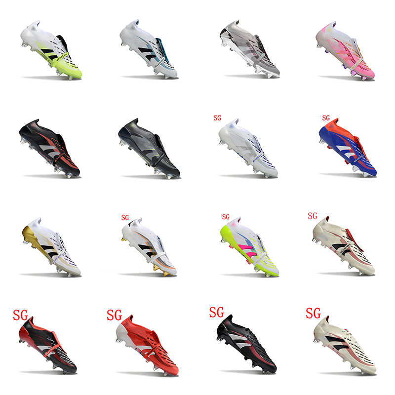 Soccer shoes SG Cleats Football Boots Classic Firm Ground Outdoor Soft Leather Training Plating Sole Knit
