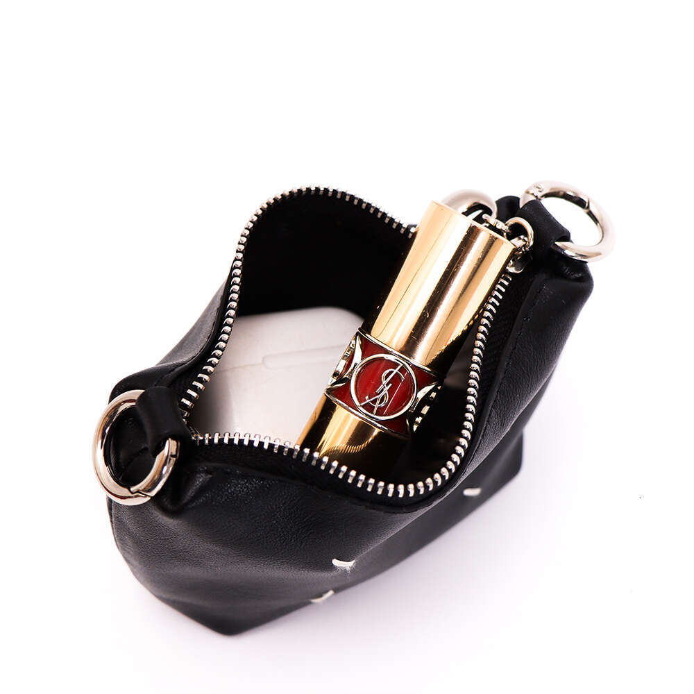 Genuine Compact Coin Purse Women's Handheld Small Portable Key Lipstick Storage Soft Leather Single Shoulder Crossbody Bag