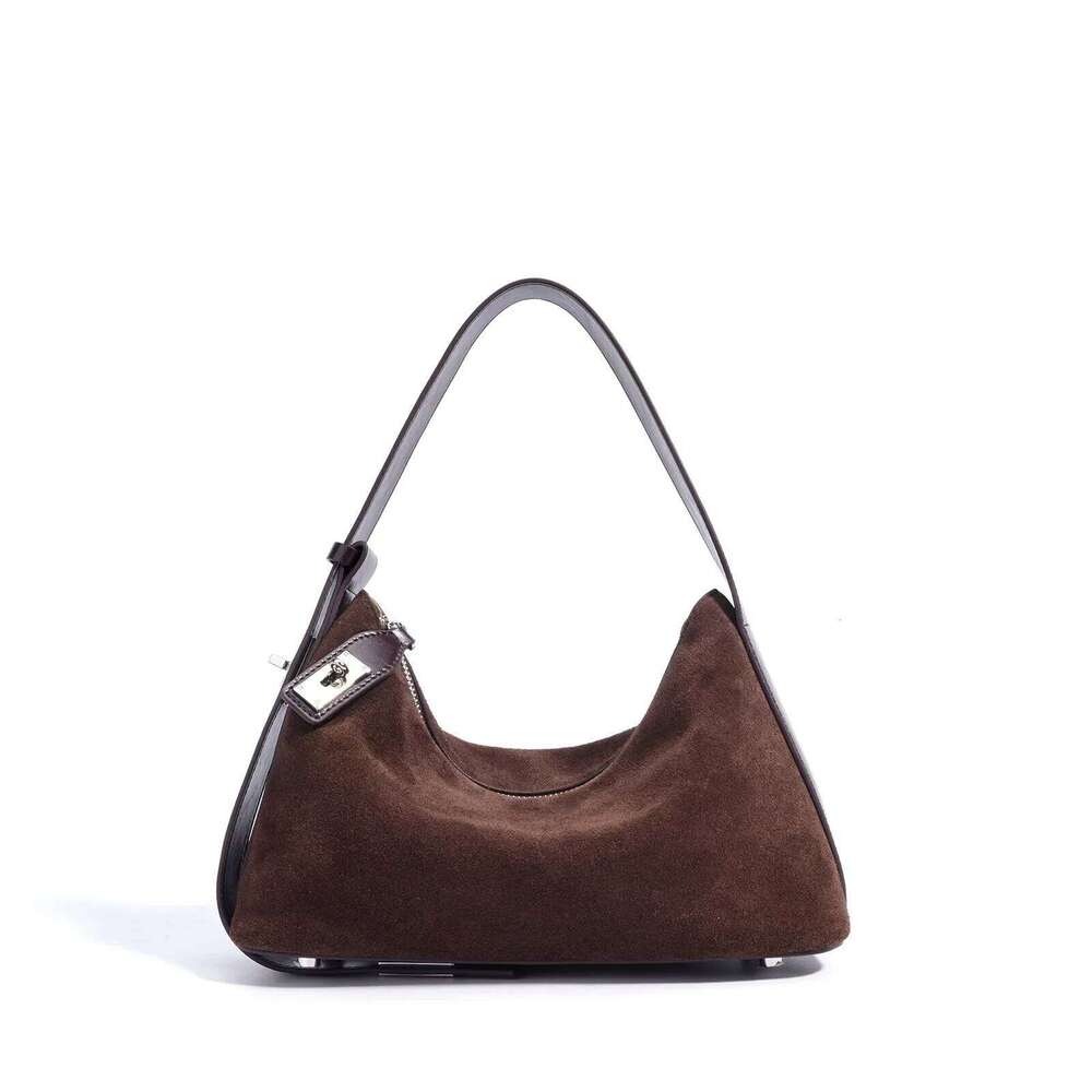 New Women's Autumn Winter Soft Suede Leatehr Designer Brand Women Hobo Tote Cow Leather Female Shoulder Bag Daily Outfit