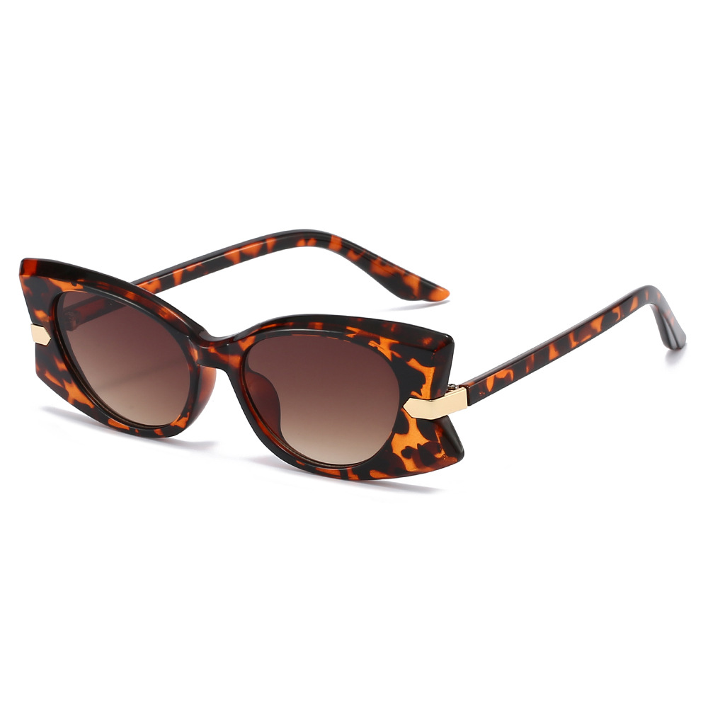 2025 New Butterfly Frame Sunglasses for Women European American Style Metallic Accent Small Rectangular Decor Trendy Shades