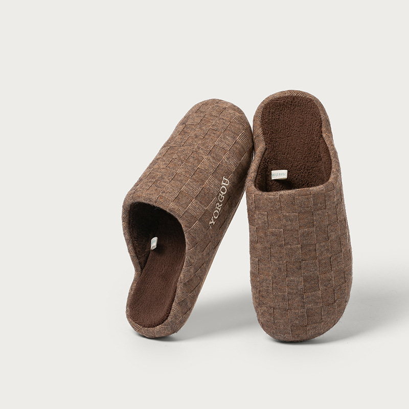 Designer shoes free shipping thick soled autumn and winter non slip indoor breathable keep warm cotton slippers for men and women grey coffee yellow