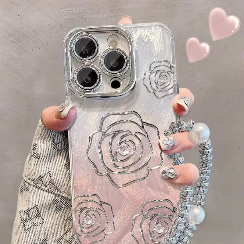 For iphone 17 Pro Max Case, Cute Camellia Phone Case, Slim Shockproof Protective Cover For Women Girl