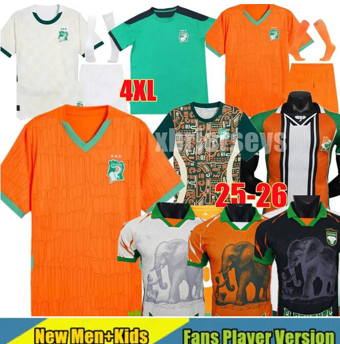 4XL 25 26 Cote d Ivoire Soccer Jerseys national football team KESSIE ADINGRA ZAHA Uniforms 2025 2026 Football Shirt BOGA CORNET 2024 Men Kids Kits Socks Full Sets