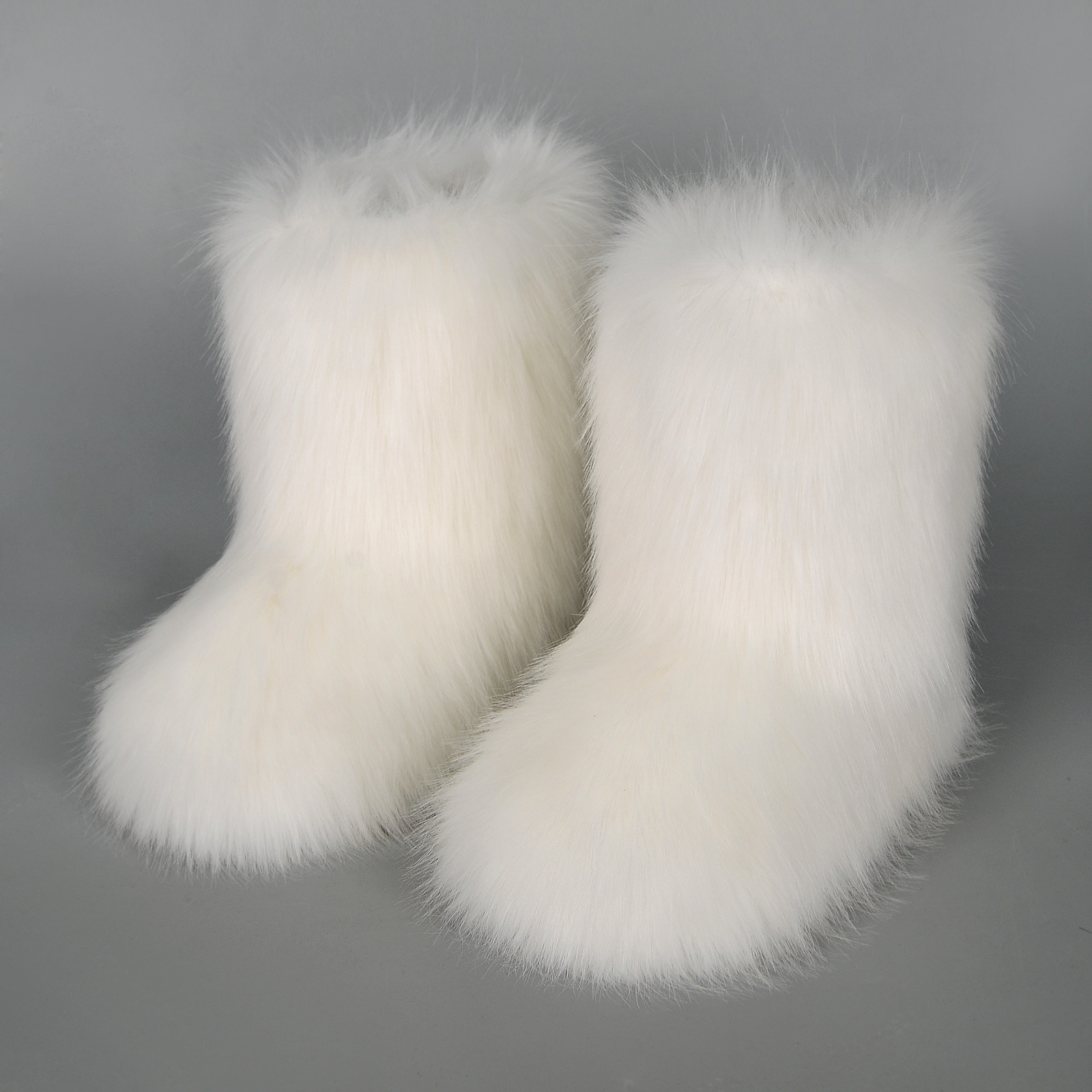 Free Shipping Winter women's long woolen snow boots with fleece, warm and anti-slip thick-soled outdoor cold-resistant fashionable and versatile 