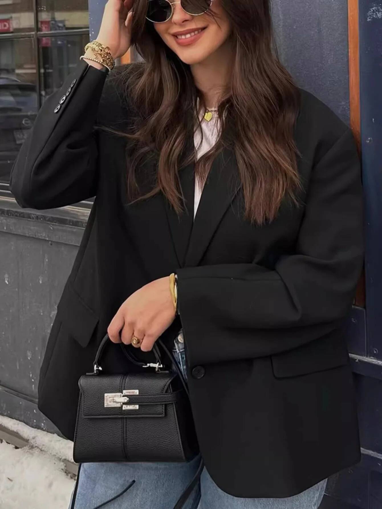 Simple Women's Fashion 2025 New Handbag Lychee Pattern Shoulder Elegant And Versatile Crossbody Bag