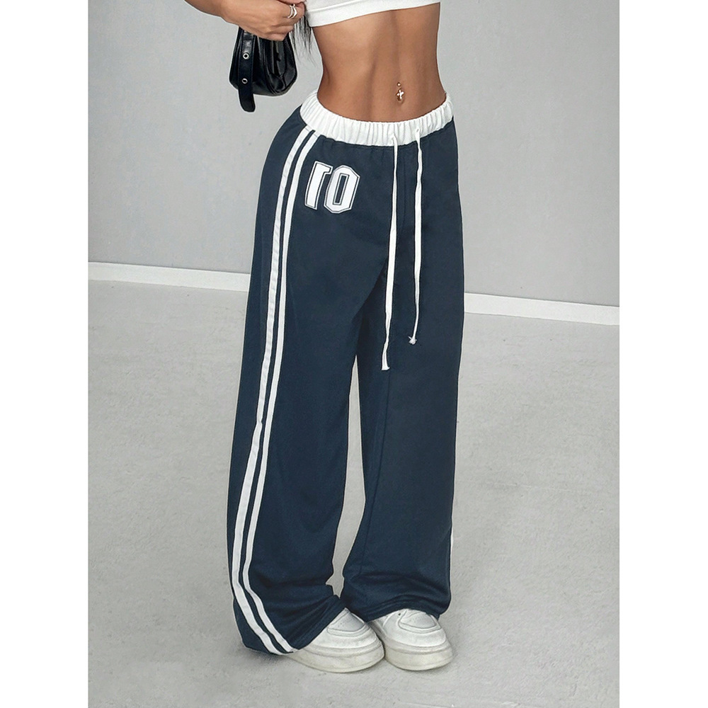 Spicy Girl Casual Pants Summer Loose Trendy Digital Print Versatile Long Pants 2025 Harajuku Y2K Gothpunk Straight Wideleg Pants Women 250917