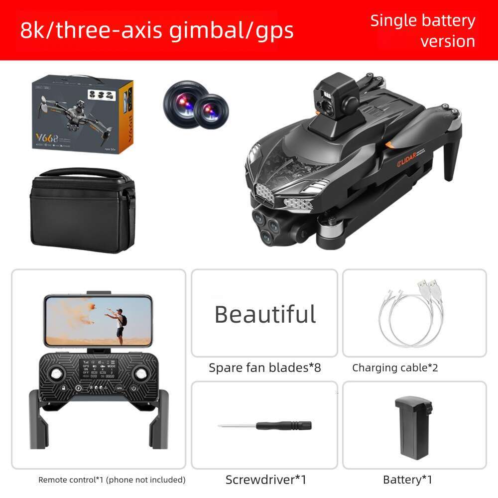 New Product V Drone Three Axis Gimbal GPS Return Aerial Photography Folding Aircraft Toy