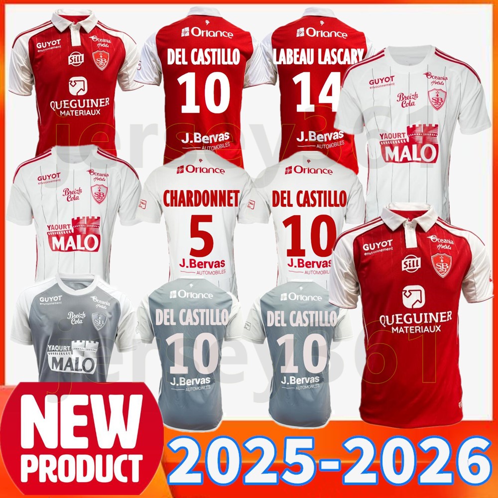 2025 2026 Brest Soccer Jerseys home away Third jersey 25 26 DEL CASTILLO FAIVRE CAMARA PEREIRA LAGE Stade Brestois Football Shirt MAGNETTI FERNANDES soccer Shirts