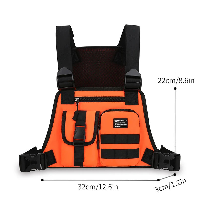 Mens Tactical Waist Pack Vest Bag Light Nylon Fabric Mens Backpack Shoulder Bag Fashion Casual Men Bag Chest Pack Bolsa 250926
