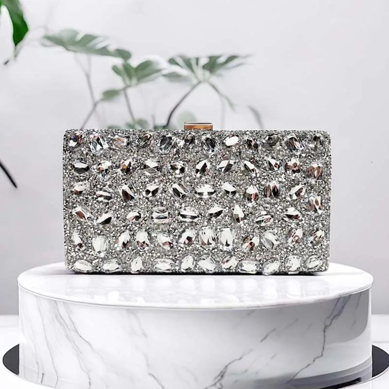 Diamond Clutch Bag Elegant Stylish Multicolor Square Fashionable Dress Cheongsam Evening Bag for Wedding Dinner Party 250930