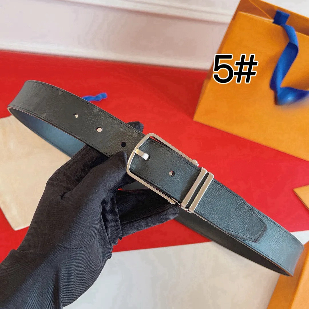 Mens Designer Belt Luxury Belts Classic Belts for Men Designer Reversible Belt Genuine Leather Belt High Quality Needle buckle width 3.5cm with box