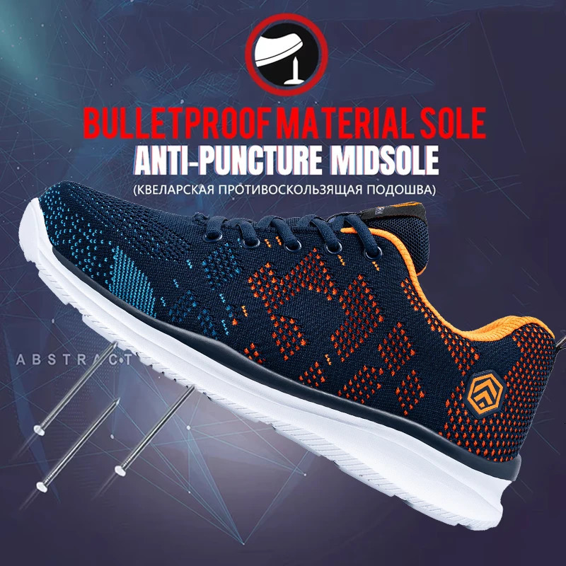 LARNMERN Safety Shoes for Work Men Steel Toe Construction Sneakers Boots Puncture Proof Antislip Women Shoes 250930