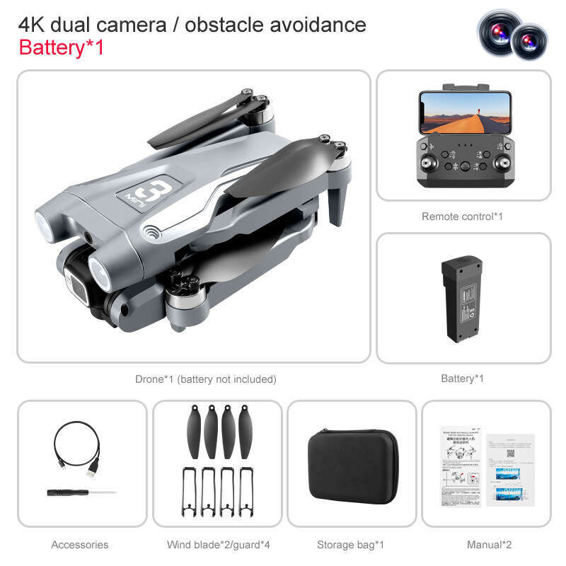 Z MAX Drone Optical Flow Dual Camera Brushless Motor Three Sided Obstacle Avoidance Remote Control Aircraft