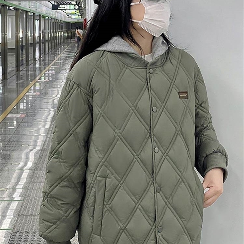 Womens Down Parkas GRELLER Women Parkas Winter Jacket Warm Baseball Female Basic Coat Down Cotton Padded Clothes Short Jacket Outwear 220902wtt