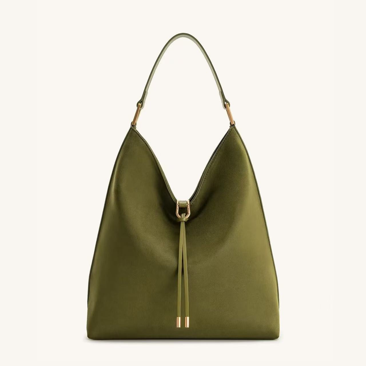 New design frosted leather clip shoulder bag armpit bag Tote bag, new bag, deer skin velvet women's bag, large capacity crossbody bag underarm ni