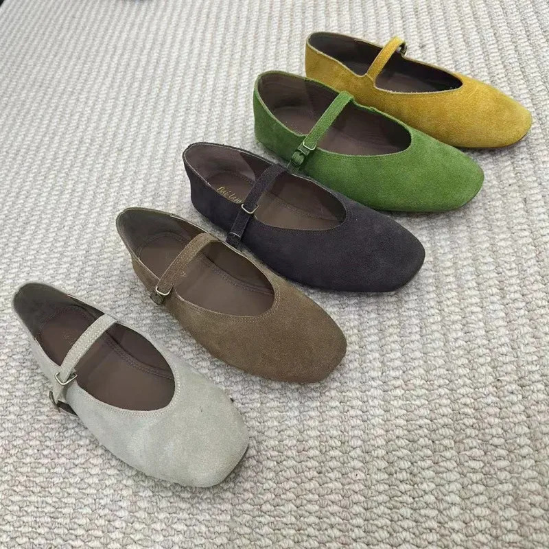 Bailamos Women Flats Soft Leather Eelgant Dress Shoes Spring Round Toe Shallow Slip On Ladies Casual Ballet Shoes3541 250930