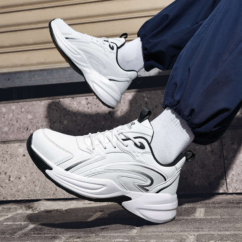 Autumn New Trend Thick-Soled Height-Increasing Dad Leather Fashion Men's Wear-Resistant Non-Slip Casual Sports Shoes bb