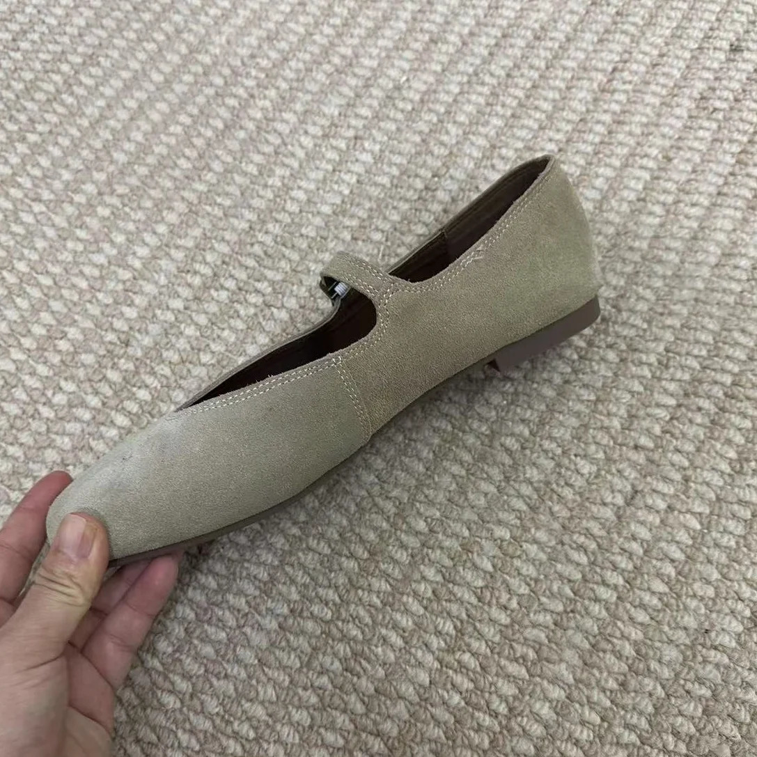 Bailamos Women Flats Soft Leather Eelgant Dress Shoes Spring Round Toe Shallow Slip On Ladies Casual Ballet Shoes3541 250930